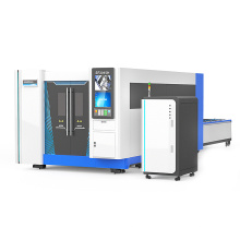 SENFENGEuropean standard protective cover and automatic lifting door Fiber Laser Cutting Machine  with 3300w SF 3015H